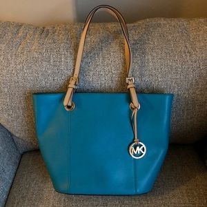 Michael Kors teal Tote - Large
